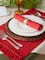 DII® Variegated Red Fringe Placemat & Napkin Set, 8ct.